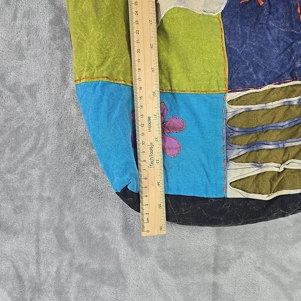 Boho Patchwork Shoulder Bag Sack Rising International‎ Nepal Hippie Indie Sleaze